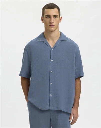 Selected - SLHRlxcal Resort Skjorte - Blue Mirage